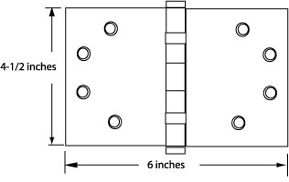 Door Hinge Size Chart